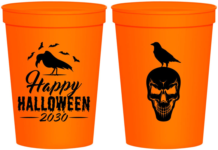 Personalized Halloween 16 oz Stadium Cups - Skeleton | 250056