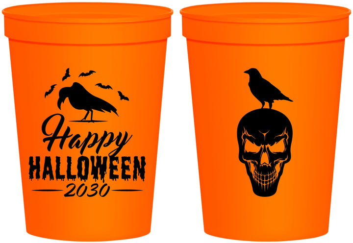 Personalized Halloween 16 oz Stadium Cups - Skeleton | 250056