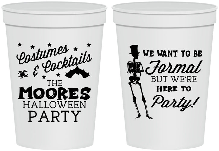 Personalized Halloween 16 oz Stadium Cups - Skeleton | 250057