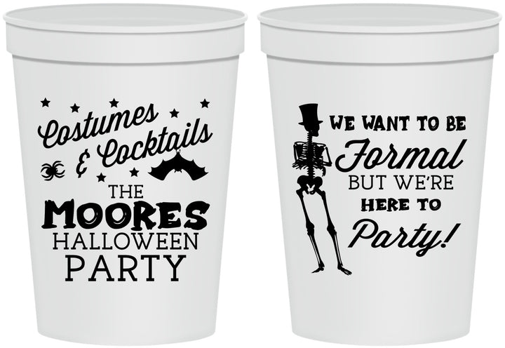 Personalized Halloween 16 oz Stadium Cups - Skeleton | 250057