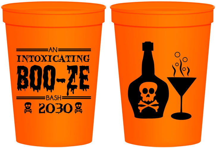 Personalized Halloween 16 oz Stadium Cups - Booze Wine | 250060