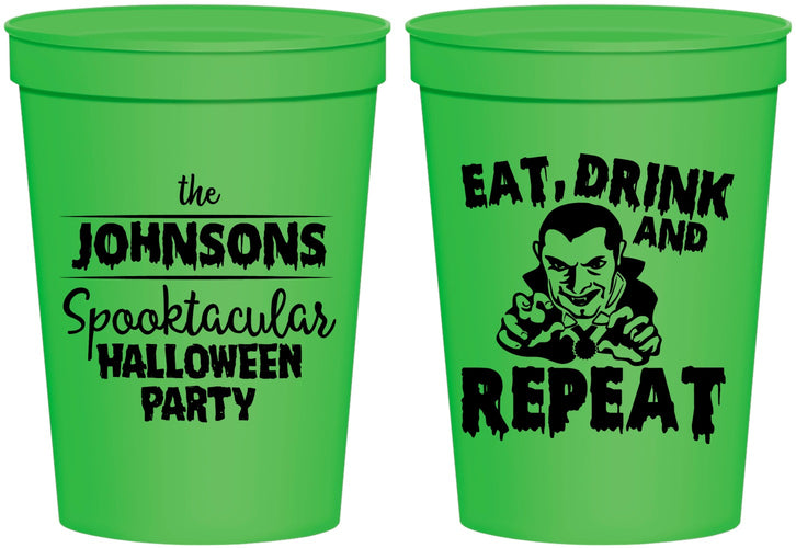 Personalized Halloween 16 oz Stadium Cups - Dracula | 250062