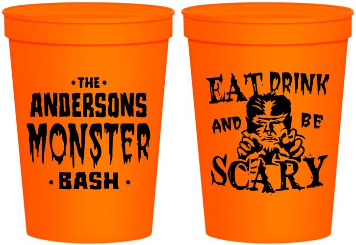 Personalized Halloween 16 oz Stadium Cups - Werewolf Monster | 250064