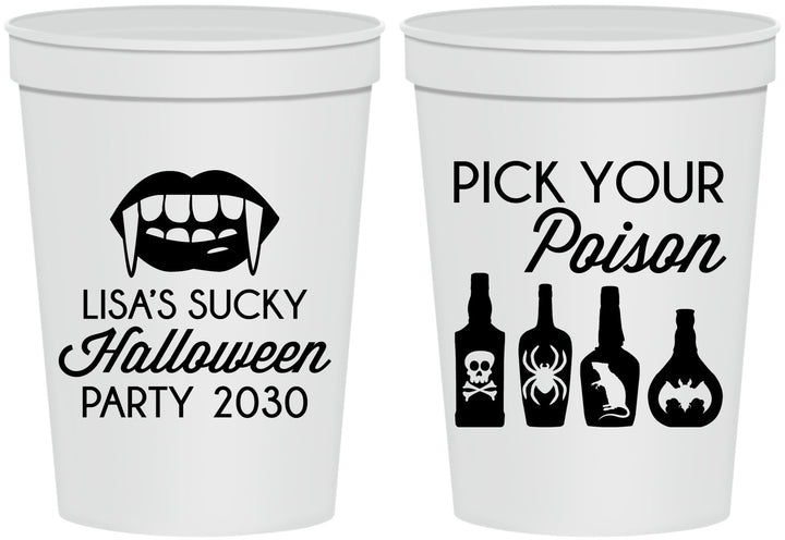 Personalized Halloween 16 oz Stadium Cups - Pick Your Poison | 250065