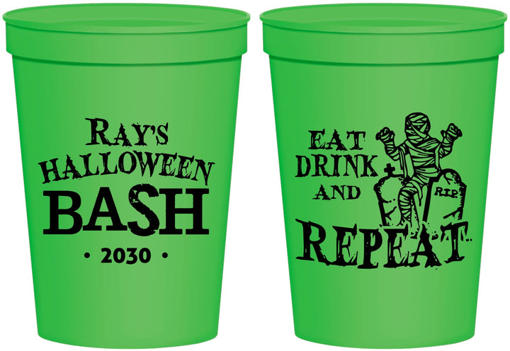 Personalized Halloween 16 oz Stadium Cups - Mummy | 250066