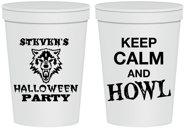 Personalized Halloween 16 oz Stadium Cups - Howl | 250069