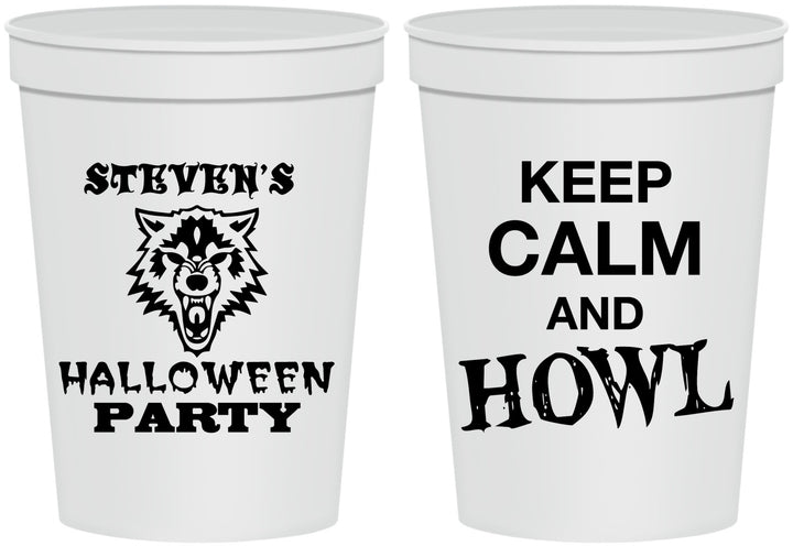 Personalized Halloween 16 oz Stadium Cups - Howl | 250069