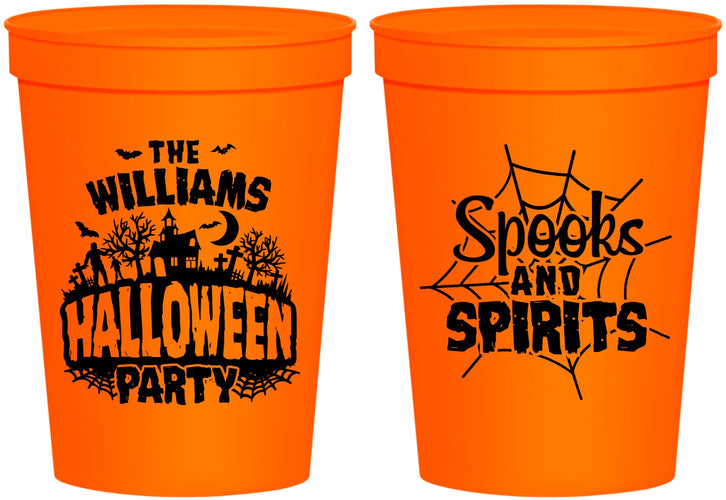 Personalized Halloween 16 oz Stadium Cups - Spooks Spirits | 250072