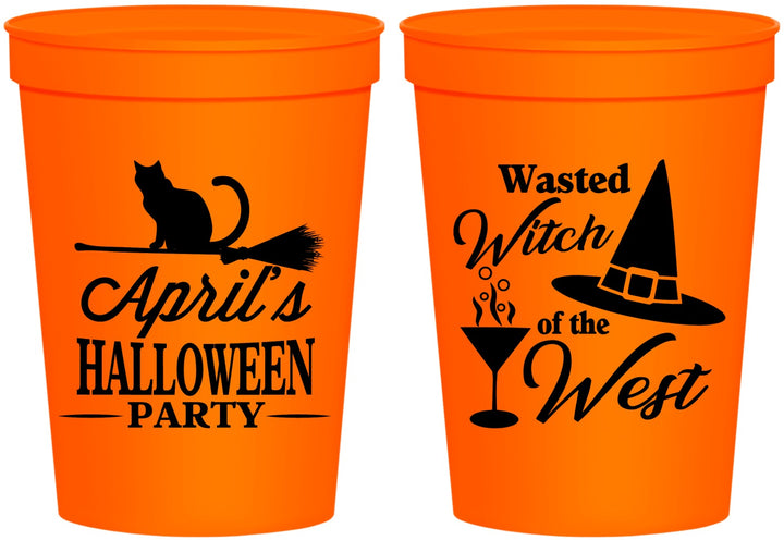 Personalized Halloween 16 oz Stadium Cups - Witch | 250088