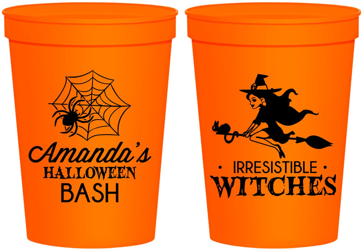 Personalized Halloween 16 oz Stadium Cups - Witches | 250092