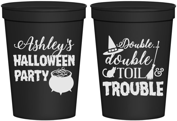 Personalized Halloween 16 oz Stadium Cups - Witch | 250095