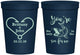 Personalized Wedding 16 oz Stadium Cups - Fish In The Sea For Me | 254