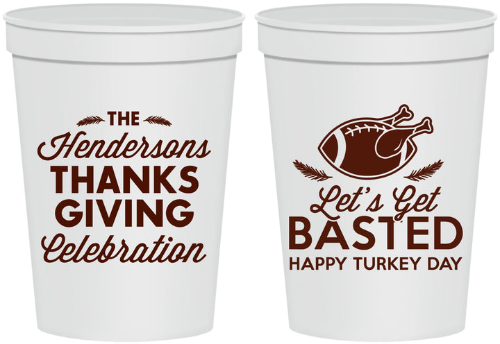 Personalized Thanksgiving 16 oz Stadium Cups - Lets Get Basted | 260003