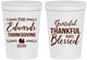 Personalized Thanksgiving 16 oz Stadium Cups - Grateful Blessed | 260030