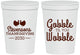 Personalized Thanksgiving 16 oz Stadium Cups - Gobble Til You Wobble | 260034