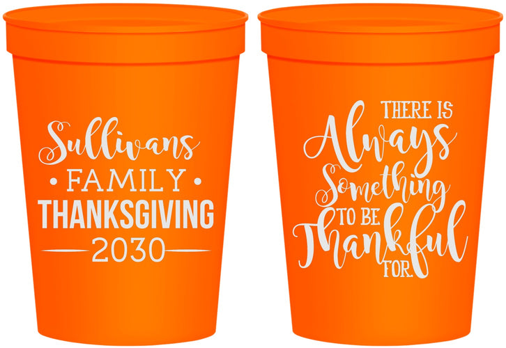 Personalized Thanksgiving 16 oz Stadium Cups - Thankful | 260048
