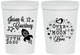 Personalized Wedding 16 oz Stadium Cups - Over The Moon In Love | 267