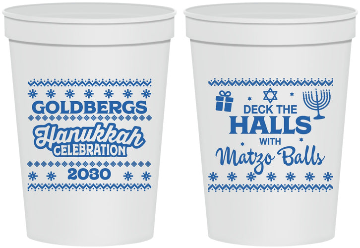 Personalized Hanukkah 16 oz Stadium Cups - Matzo Balls | 270029