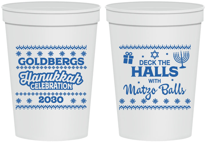 Personalized Hanukkah 16 oz Stadium Cups - Matzo Balls | 270029