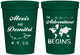 Personalized Wedding 16 oz Stadium Cups - The Adventure Begins | 276