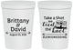 Personalized Wedding 16 oz Stadium Cups - Take A Shot We Tied The Knot | 277