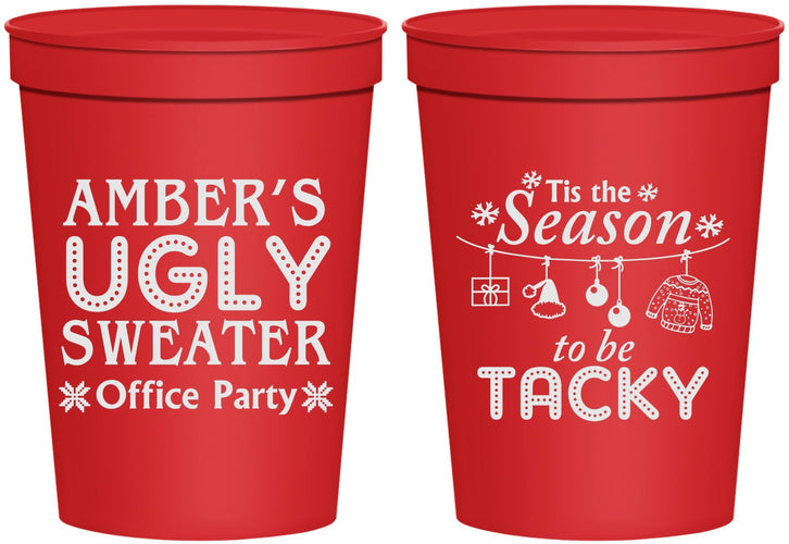 Personalized Christmas 16 oz Stadium Cups - Til The Season To Be Tacky | 280020