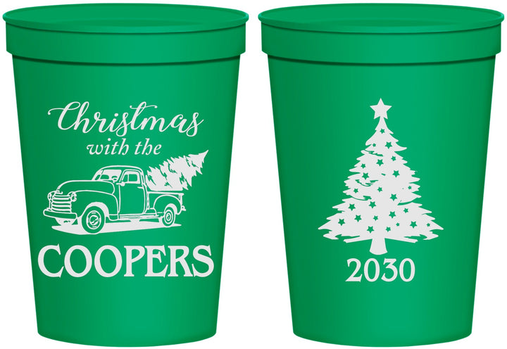 Personalized Christmas 16 oz Stadium Cups - Naughty Af | 280025