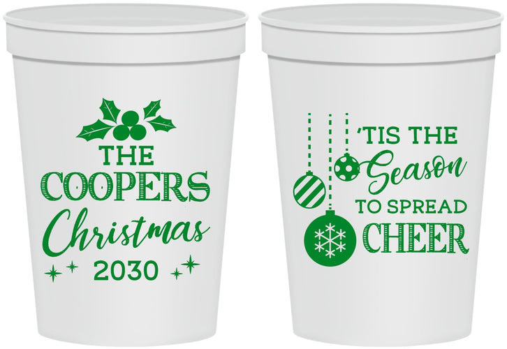 Personalized Christmas 16 oz Stadium Cups - Tis The Season | 280027