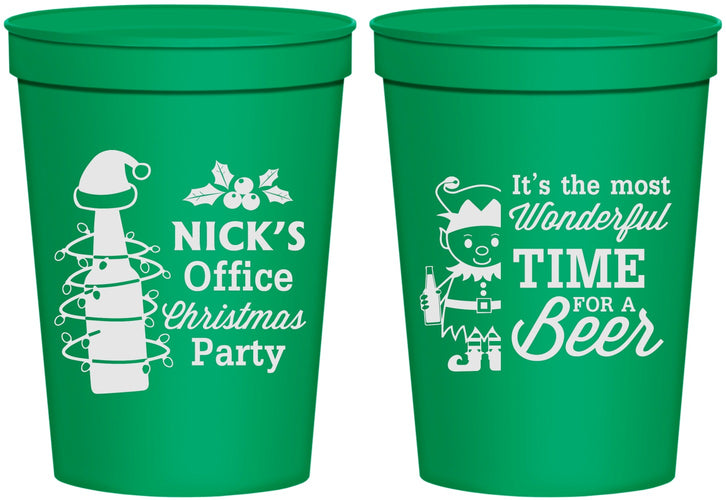 Personalized Christmas 16 oz Stadium Cups - Elf | 280029