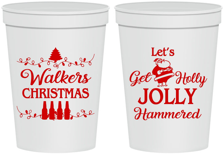 Personalized Christmas 16 oz Stadium Cups - Let Is Snow | 280050