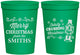 Personalized Christmas 16 oz Stadium Cups - Snowflakes | 280053