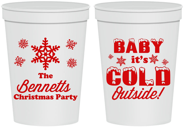 Personalized Christmas 16 oz Stadium Cups - Joy To The World | 280054