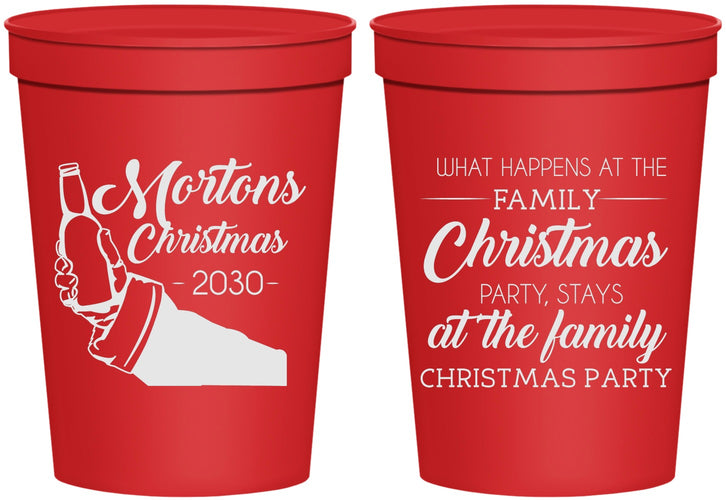 Personalized Christmas 16 oz Stadium Cups - Santa Claus | 280060