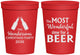 Personalized Christmas 16 oz Stadium Cups - Wonderful Time For A Beer | 280064