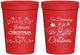 Personalized Christmas 16 oz Stadium Cups - Wine | 280068