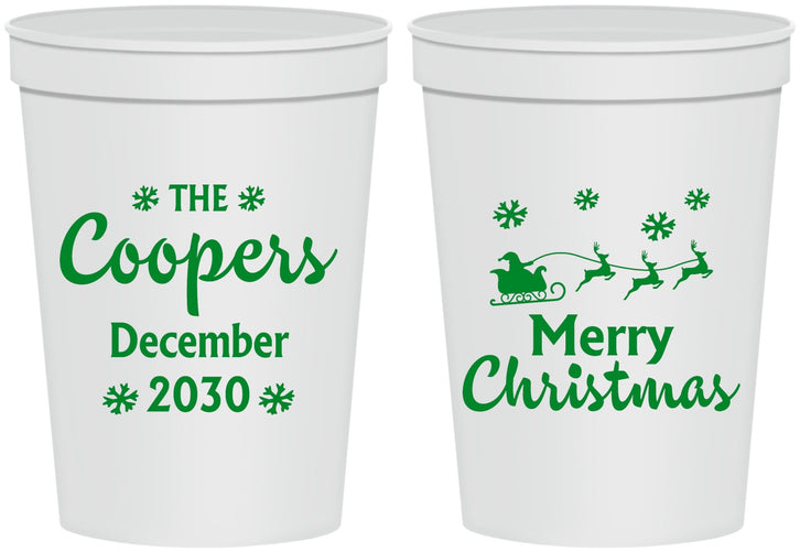 Personalized Christmas 16 oz Stadium Cups - Santa Claus | 280079