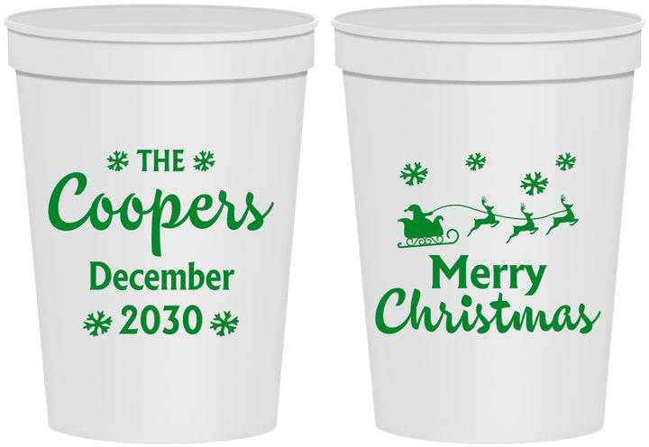 Personalized Christmas 16 oz Stadium Cups - Santa Claus | 280079