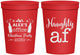 Personalized Christmas 16 oz Stadium Cups - Naughty Af | 280084