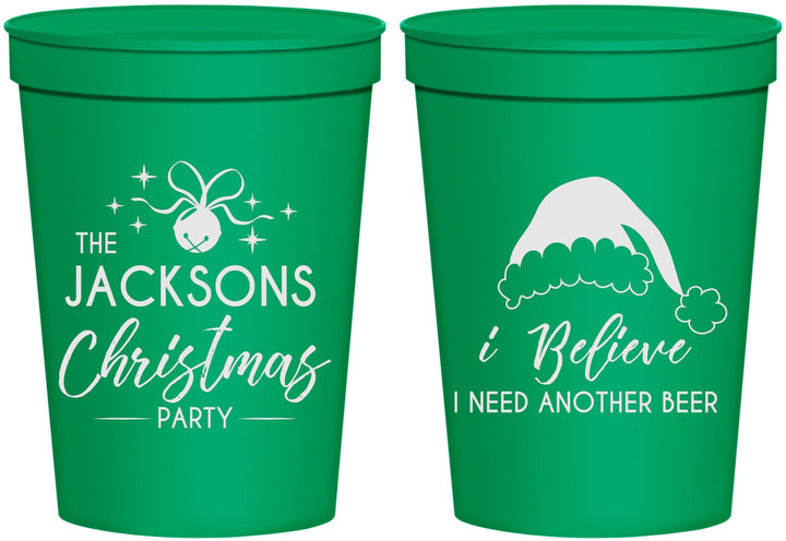 Personalized Christmas 16 oz Stadium Cups - Santa Claus | 280085
