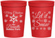 Personalized Christmas 16 oz Stadium Cups - Let Is Snow | 280088