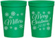 Personalized Christmas 16 oz Stadium Cups - Snowflakes | 280089