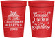 Personalized Christmas 16 oz Stadium Cups - Mistletoe | 280092