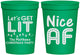 Personalized Christmas 16 oz Stadium Cups - Nice Af | 280093
