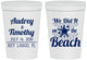 Personalized Wedding 16 oz Stadium Cups - We Did It On The Beach | 294