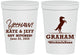 Personalized Wedding 16 oz Stadium Cups - Got Hitched | 296
