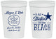 Personalized Wedding 16 oz Stadium Cups - Started On The Beach | 298