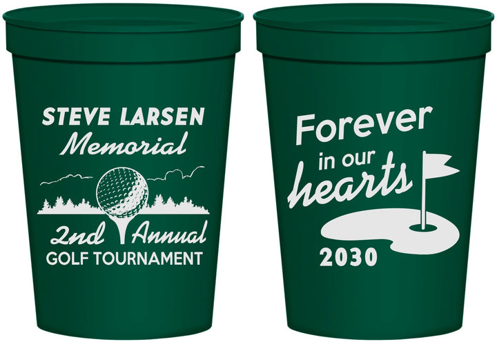 Personalized Memorial 16 oz Stadium Cups - Forever In Our Hearts | 310006