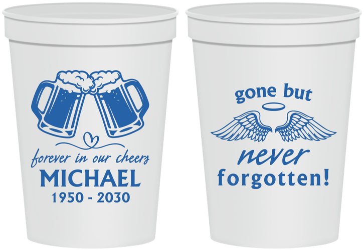 Personalized Memorial 16 oz Stadium Cups - Gone But Never Forgotten | 310010
