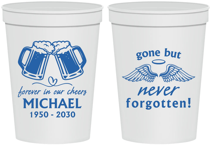 Personalized Memorial 16 oz Stadium Cups - Gone But Never Forgotten | 310010