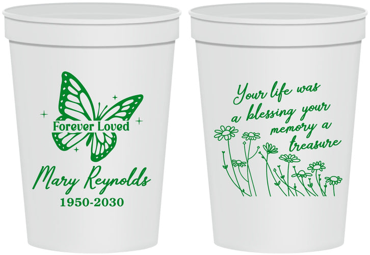 Personalized Memorial 16 oz Stadium Cups - Forever Loved | 310013